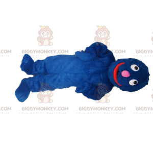 Zeer glimlachend blauw monster BIGGYMONKEY™ mascottekostuum! -