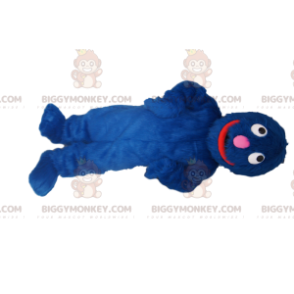 Costume de mascotte BIGGYMONKEY™ de monstre bleu très souriant!