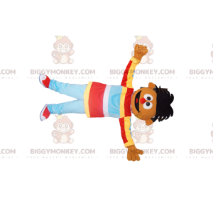 Traje de mascote BIGGYMONKEY™ para menino com cabelo peculiar e