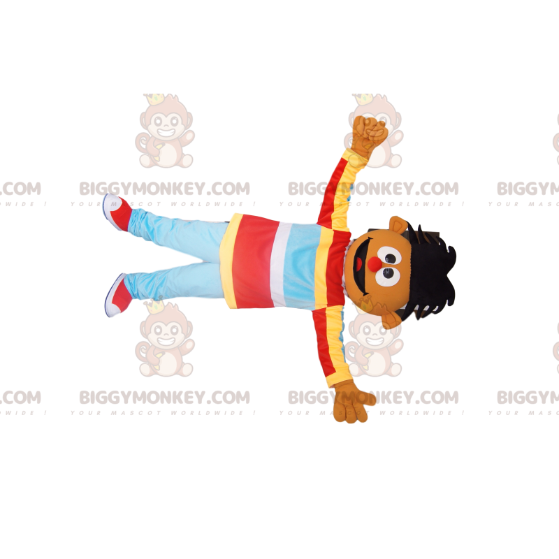 Traje de mascote BIGGYMONKEY™ para menino com cabelo peculiar e