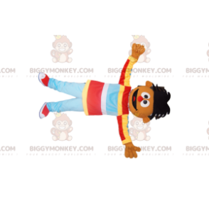 Traje de mascote BIGGYMONKEY™ para menino com cabelo peculiar e