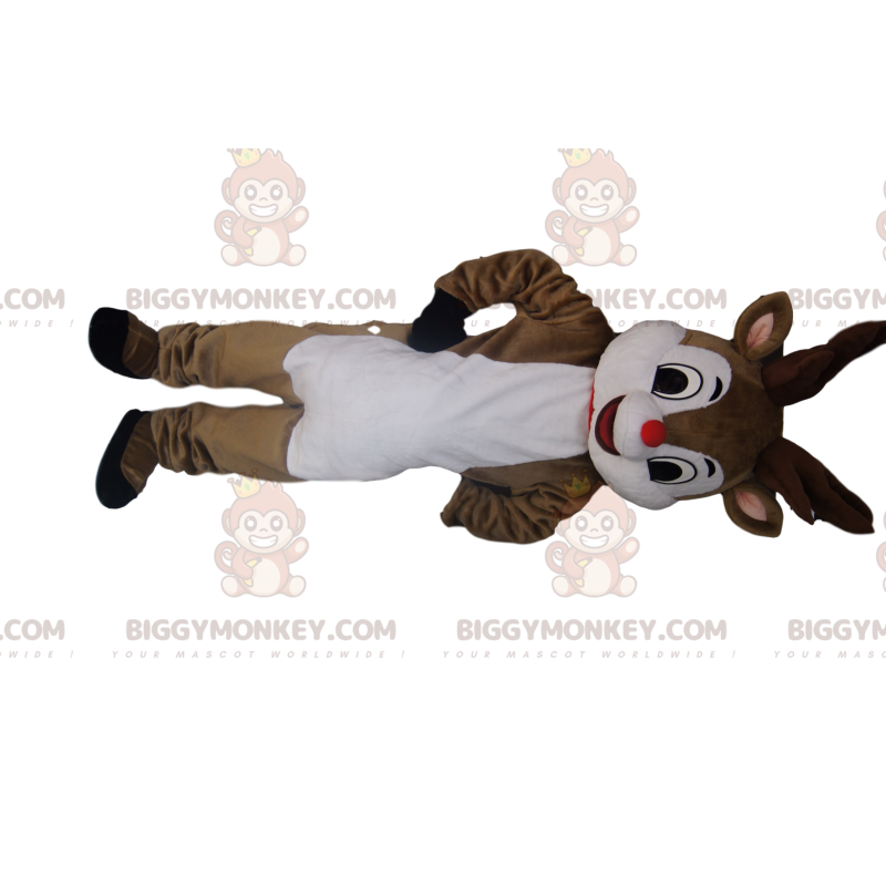 Costume de mascotte BIGGYMONKEY™ de petit renne joyeux avec un