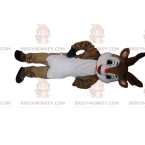 Costume de mascotte BIGGYMONKEY™ de petit renne joyeux avec un