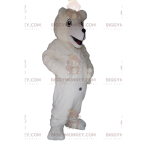 Polar Bear BIGGYMONKEY™ Mascot Costume With Big Smile –