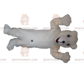 Eisbär BIGGYMONKEY™ Maskottchen-Kostüm mit breitem Lächeln -