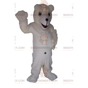 Polar Bear BIGGYMONKEY™ Mascot Costume With Big Smile –