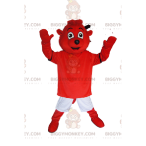 Costume de mascotte BIGGYMONKEY™ de petit diable rouge très