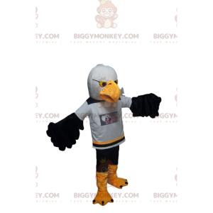 Golden Eagle BIGGYMONKEY™ Mascot Costume with Fan Shirt. –