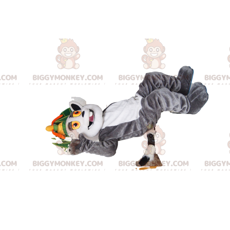 Costume de mascotte BIGGYMONKEY™ du Roi Julian, lémurien de