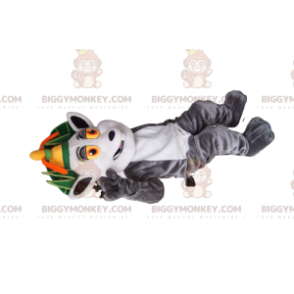 BIGGYMONKEY™ mascot costume of King Julian, the famous