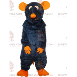 BIGGYMONKEY™ mascottekostuum grijze rat, met oranje muilkorf -