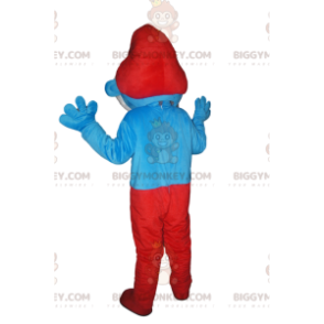 Papa Smurf BIGGYMONKEY™ maskotdräkt. Pappasmurfdräkt -