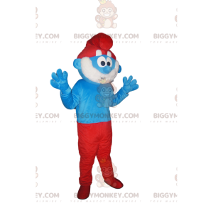 Costume della mascotte del Puffo Papa BIGGYMONKEY™. Costume da