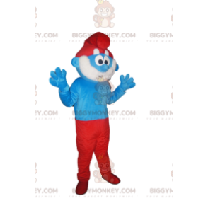 Papa Smurf BIGGYMONKEY™ maskotkostume. Papa smølfe kostume -