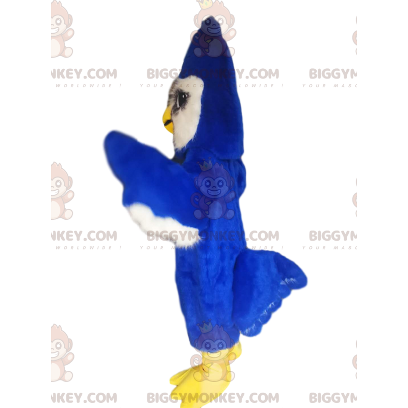 Costume de mascotte BIGGYMONKEY™ d'oiseau bleu majestueux.