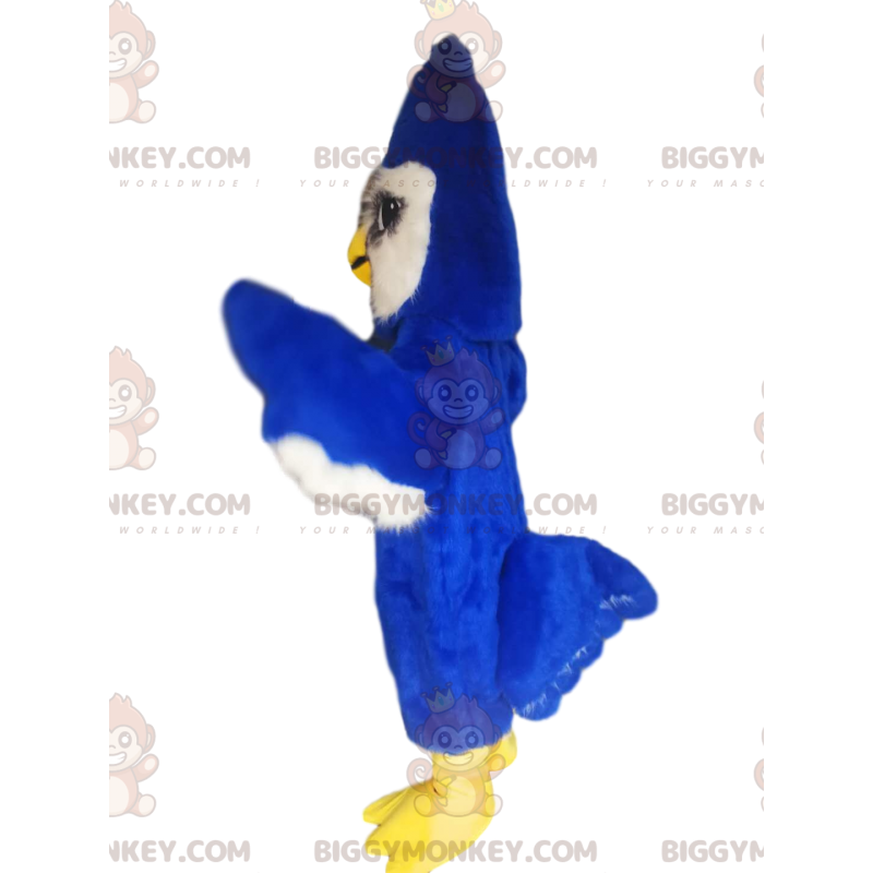 Kostium maskotki BIGGYMONKEY™ Majestic Blue Bird. Niebieski