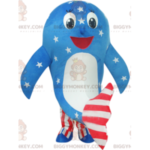 Disfraz de mascota Dolphin BIGGYMONKEY™ en vestido americano