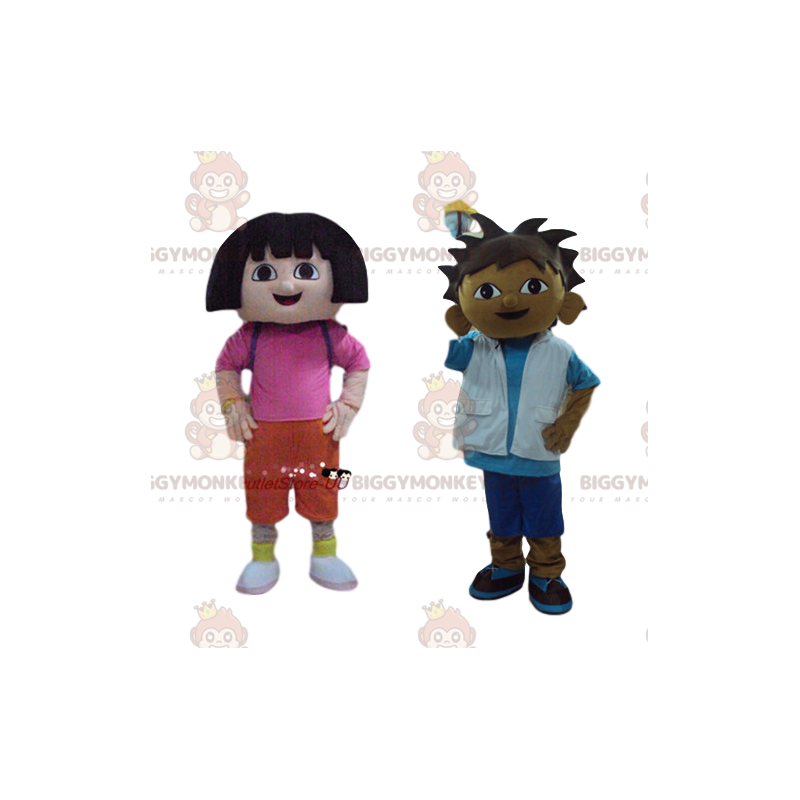 Duo de trajes de mascote Explorers BIGGYMONKEY™. Dupla de