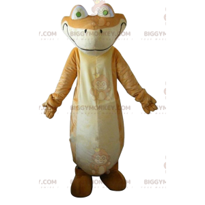 Kostium maskotki BIGGYMONKEY™ z beżowo-białej jaszczurki.