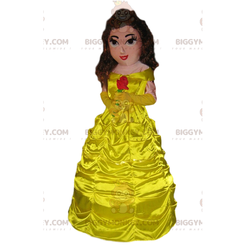 Princesee BIGGYMONKEY™ mascot costume with a beautiful yellow