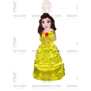 Kostým maskota Princesee BIGGYMONKEY™ s krásnými žlutými šaty.