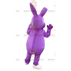 Kostým maskota Very Happy Purple Rabbit BIGGYMONKEY™. kostým