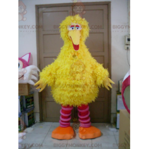 Κοστούμι μασκότ με κίτρινο και ροζ πουλί BIGGYMONKEY™ -