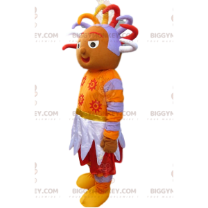 Costume da mascotte popolare arancione BIGGYMONKEY™ con