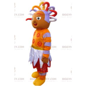 Costume da mascotte popolare arancione BIGGYMONKEY™ con