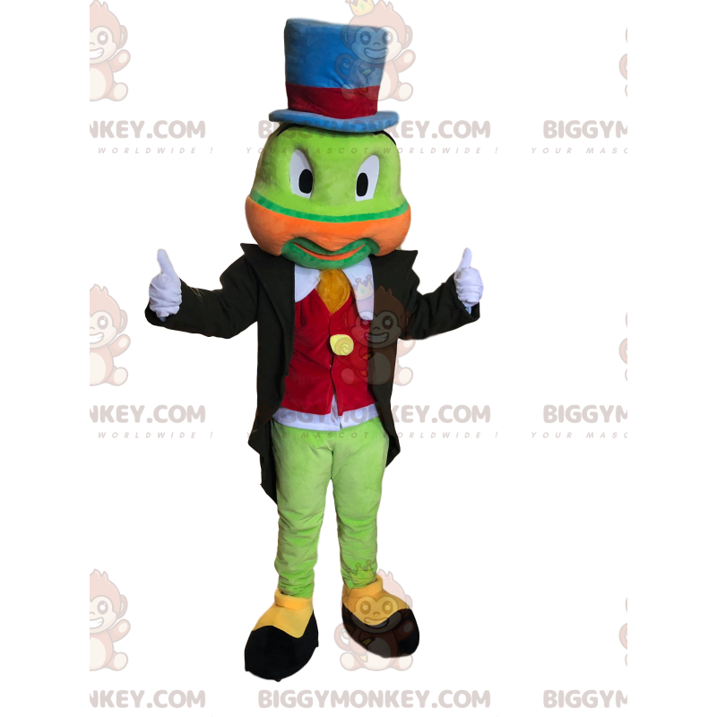 Costume de mascotte BIGGYMONKEY™ de criquet vert avec un