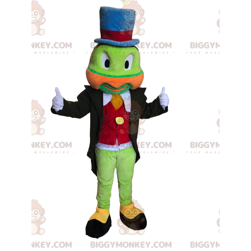 Green Cricket BIGGYMONKEY™ Maskotdräkt med färgglad kostym. -