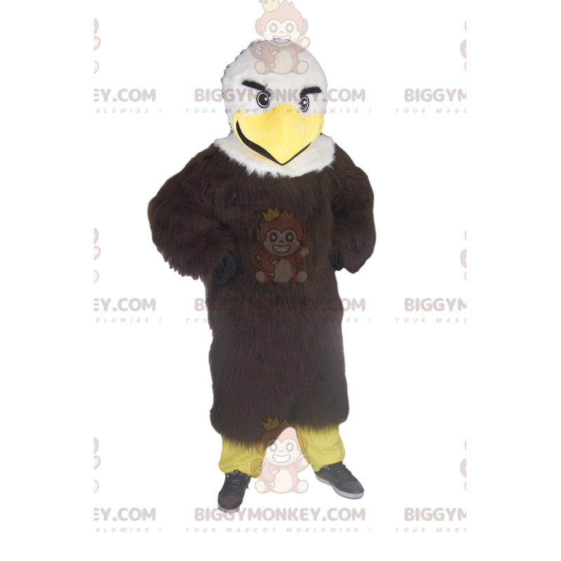 Fato de mascote de águia dourada BIGGYMONKEY™ com bela