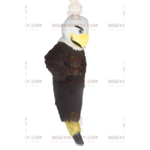 Kostým maskota zlatého orla BIGGYMONKEY™ s krásným peřím.