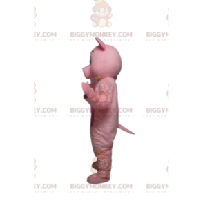 BIGGYMONKEY™ costume da mascotte di maialino rosa, con un