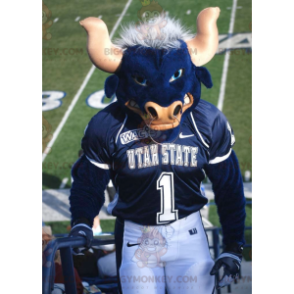 Costume de mascotte BIGGYMONKEY™ de taureau de buffle bleu