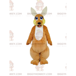 BIGGYMONKEY™ Mascot Costume Brown Kangaroo With Awake Look –