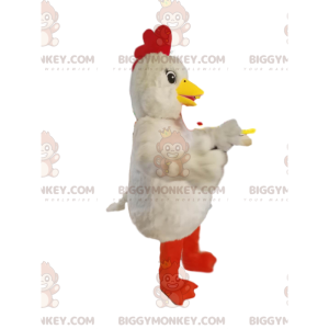 Meget legende hvid kylling BIGGYMONKEY™ maskotkostume med