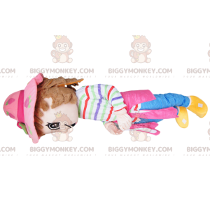 Flirterig BIGGYMONKEY™-mascottekostuum voor klein meisje - met