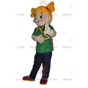 Costume de mascotte BIGGYMONKEY™ de petite fille avec des