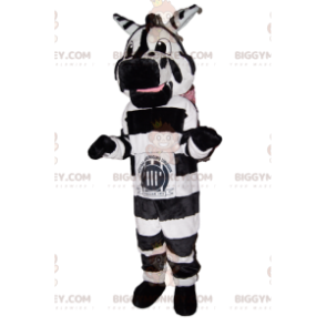 Wspaniały i zabawny kostium maskotki zebry BIGGYMONKEY™. -