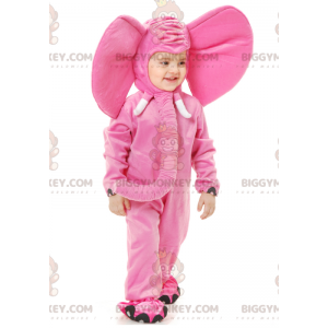 Pinkes Elefantenkostüm mit großem Rüssel - Biggymonkey.com