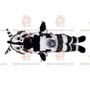 Fantastisk og sjov zebra BIGGYMONKEY™ maskotkostume. -