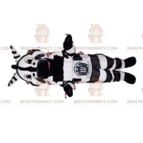 Fantástico e engraçado fato de mascote de zebra BIGGYMONKEY™. –