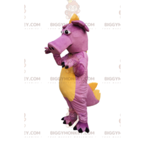 Disfraz de mascota BIGGYMONKEY™ de dragón rosa muy divertido -