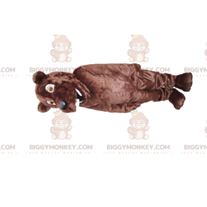 Costume de mascotte BIGGYMONKEY™ d'ours brun très heureux, avec