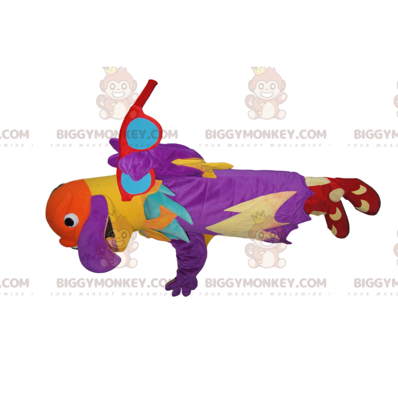 BIGGYMONKEY™ Costume da mascotte aquila multicolore con