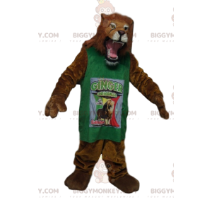 Fantastico costume da mascotte leone BIGGYMONKEY™ con jersey