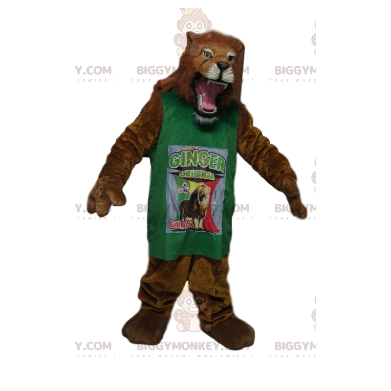 Fantastisches BIGGYMONKEY™-Maskottchen-Kostüm mit grünem Trikot