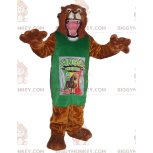 Fantástico traje de mascote de leão BIGGYMONKEY™ com jersey