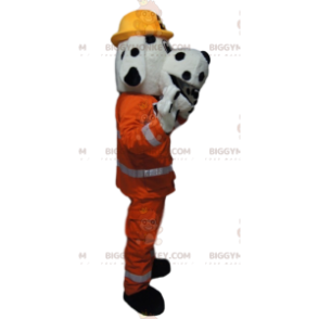 Disfraz de mascota dálmata BIGGYMONKEY™ con ropa de trabajo